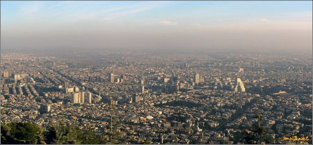 Город Дамаск, Сирия. Вид с горы Касьюн, где, по преданию, Каин убил Авеля