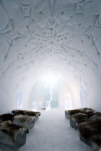 Ледяная гостиница в Швеции